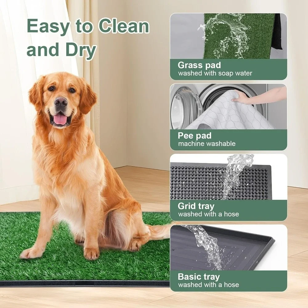 Grass Pad for Dog Large Size 35x22 Potty Training Turf Reusable Pee Pad